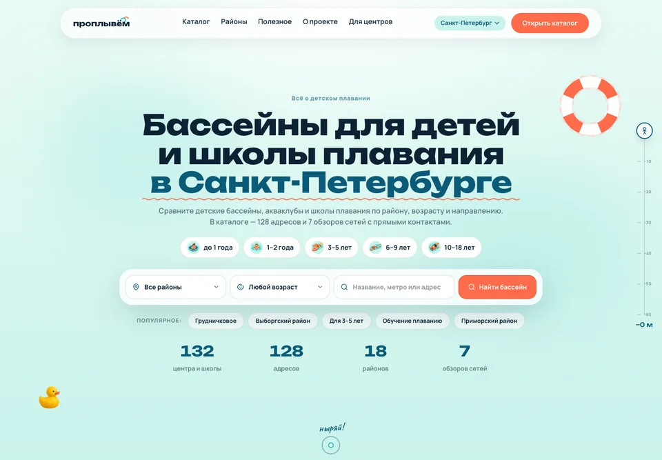 Интерфейс проекта ПроПлывём